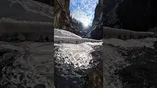 Frozen River Serenity ❄️ | Piano Music & Flowing Water for Deep Relaxation #naturesounds