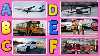 A to Z Vehicles Alphabet (Funny Edition) 🚗🚀 | Learn ABC Transport Names for Kids