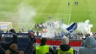 Hertha BsC gewinnt in Kaiserslautern mit 2zu1 Fans feiern den Sieg   💪💕💪👹💙🤍