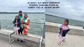 Breakfast at Williams fresh Caf&eacute; Bay Front Park Hamilton, Ontario, Canada and visit to a War Ship