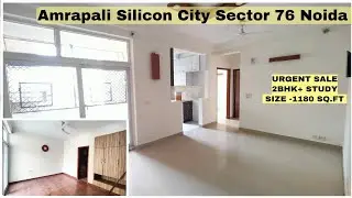 2 Bhk+Study Size 1180 SqFt  | Amrapali silicon city sector 76 Noida | Resale flat | Price 1.10 Cr