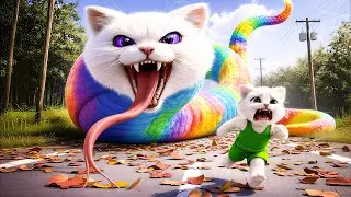 🐍🥺OMG ! A Tiny Kitten Faces a Snake&hellip; A Heartbreaking Moment That Will Make You Cry 🐱| AI Cat Story