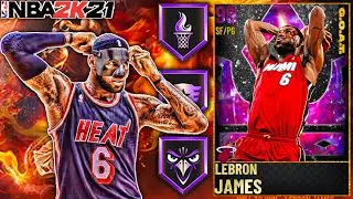 GOAT POINT GUARD LEBRON JAMES GAMEPLAY! THIS CARD IS LITERALLY PERFECT! NBA 2K21 MyTEAM