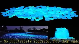 UNIME Glow in The Dark Garden Pebbles Stones Rocks for Yard and Walkways Decor, DIY Decorative Lumi