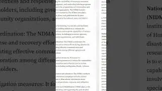 NDMA and NIDM | Geography | one simple solution