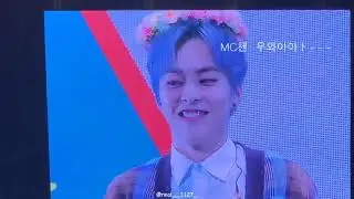 190504 XIUweettime 슈윗타임 팬미팅 중 화관쓰고 애교부리는 시우민과 엠씨가 되어 너무 좋은 첸ㅋㅋㅋㅋ̊̈