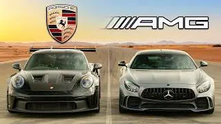 Porsche 911 GT3 RS vs AMG GT R: CORRIDA DE ARRANCADA