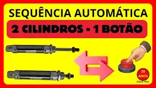Sequência Pneumática Completa 2 Cilindros Automatizados com 1 Botão!#rarospneumatica