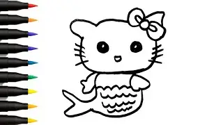 Mermaid Drawing Coloring & Painting | Easy Mermaid Art for Kids