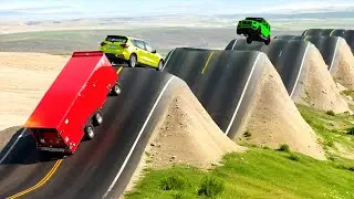 Cars vs Switchback Road x Ledge x Stairs ▶️ BeamNG Drive