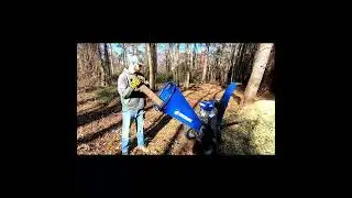 5 Inch Log No Problem  #powerhorse #woodchipper