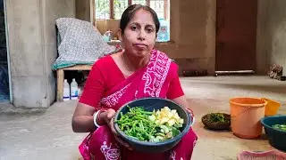 Matir Alu and pui saag er village style recipe, #villagelife #villagestylecooking #cooking #viral