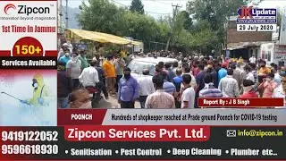 Hundreds of shopkeeper reached at Prade ground Poonch for COVID-19 testing