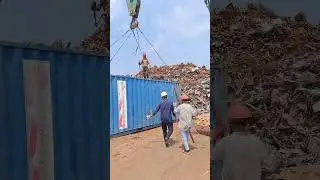 Steel Scrap Inspection at scrap yard #container #scrap #inspection #yard