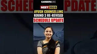 AYUSH Round 3 Re-Revised Schedule 🔥 | Latest AYUSH Counselling Update!
