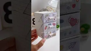 🗄️DIY 3-tier Paper Cabinet Easy ✨ #shorts #art #diy #craft #youtubeshorts