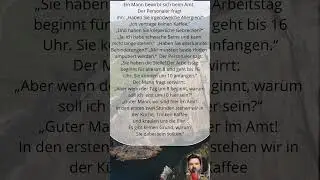 Ein Mann bewirbt sich beim Amt