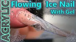Carved Ice Stiletto Nail in Acrylic with Hard Gel Design -  Ice Queen Sculpted Nail Art.
