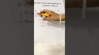 Best trick to learn electronegativity of important elements#shorts #best #Easy#viral