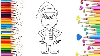 Coloring The Grinch 🖍️ Fun Christmas Coloring Page#asmr #coloring #art