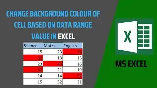 change background colour of cell in excel based on data range