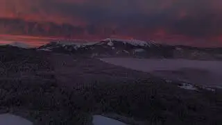 Montclar - Lever de Soleil apr&egrave;s la neige