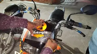 🛑Splendor Bike Visor me Bhavya Aur Shriyanshi Name Radium Stickering With Hanuman Ji By Raju Art Ktg