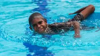 Children from remote indigenous community learn swimming and lifesaving skills