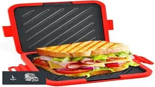 Microwave Toaster & Sandwich Maker( 5 Min)|Microwave Panini Press Grilled Cheese & Toastie