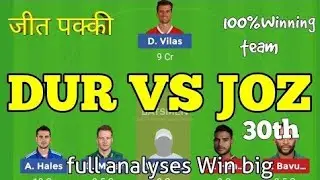 Durban heat vs Jozi stars dream11