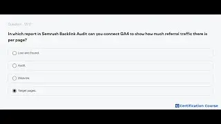 In which report in Semrush Backlink Audit can you connect GA4 to show how much referral traffic ther