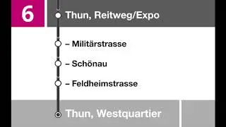 STI Ansagen - 6 Thun, Bahnhof - Westquartier