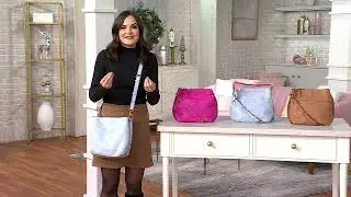 American Leather Co. Pebble Leather Triple Entry Luca Crossbody on QVC