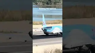 Boeing 737 MAX8 Corfu international airport. #boeing #boeing737 #boeing737max