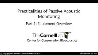 PAM Field practicalities Part 1 - Equipment