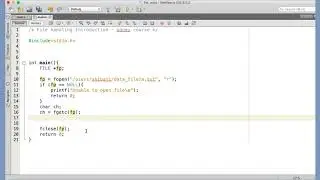 108 Reading content of a text file character by character using fgetc