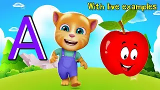 Alphabet, ABC song, ABCD, A to Z, Kids rhymes, collection for writing along dotted lines for toddler