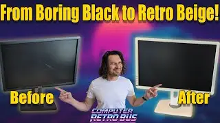 Spraying a Modern Dell Monitor Beige &mdash; Retro Transformation Complete!