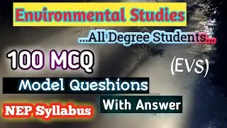 100 MCQ questions in environmental studies (EVS) with answer |Tumkur University| All degree students
