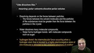 Phys Sci Lecture 8.2 How Substances Dissolve