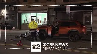 Food delivery worker injured after crashing into car door in Brooklyn