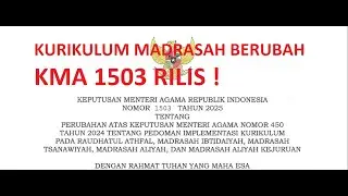 BARU RILIS! KMA 1503 TAHUN 2025-PEDOMAN IMPLEMENTASI KURIKULUM BERBASIS CINTA-PADA MADRASAH