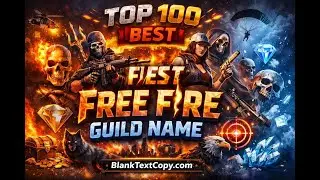 Top 10 Free Fire Guild Names 2026 🔥 Best & Unique | Pinned Comment 👇 BlankTextCopy.com #FFguildname