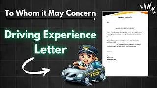 How to Write a Perfect Driver Experience Letter I Experience Letter for a Driver Job