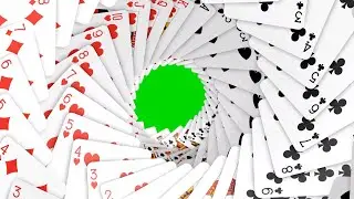 Playing cards and flying lanterns green screen free download