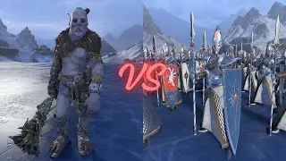 TOTALWAR WARHAMMER 3: NORSCAN GIANT VS SILVERIN GUARD