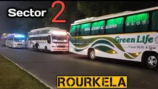 Night Coach Bus Stop // sector -2 // Rourkela // Odisha