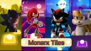 Sonic vs Knuckles vs Shadow vs Tails Tiles Hop EDM Rush #tileshopedmrush  #tileshop #monarxtiles