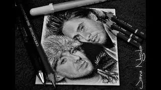 Drawing Shannon & Jared Leto - pencil portrait [Timelapse] | Late Bar's Art (by Jane Negoda)