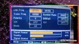 DTH Free Dish frequency setting
